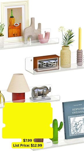 4 Pack Floating Shelves for Wall #trending #deals #dealoftheday #sale #amazon #floatingshelf