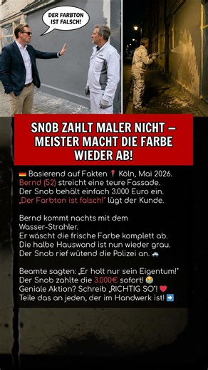 SNOB ZAHLT MALER NICHT — MEISTER MACHT DIE FARBE WIEDER AB!