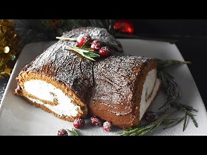 Bûche de Noël | Classic Chocolate Yule Log Cake tutorial in 2020