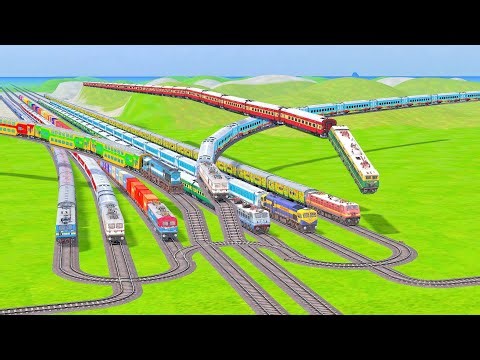 NINE TRAIN KI BUMPY CROSSING AND RICKY CROSSING RAILROADCROSSING WAP7 WAP9 WAP7 WDM3D Train Sim