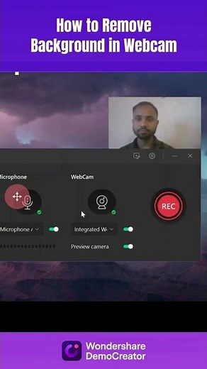 Remove Background in Webcam Without Green Screen (Easy Steps) #Shorts
