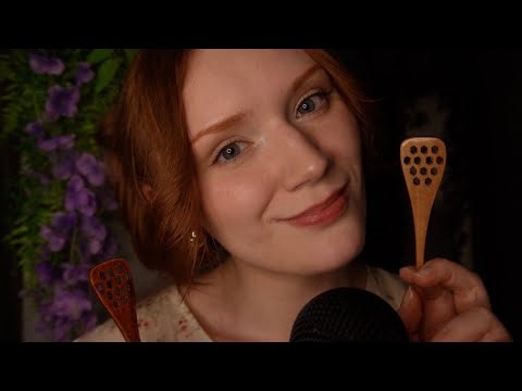 ASMR😴 Honey spoon, Kisses, Eye cleaning,Mouth sounds, Beeswax wrap, Thunder ⛈️