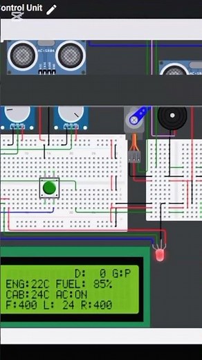 Arduino Car Dashboard Project | LCD 20x4, Parking Sensors & Climate Control