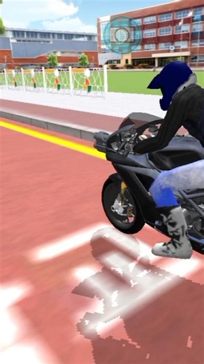 A Black Top Speed Racing Motor Bike In School Area 3D Driving Class Simulator #Ali Gamer#