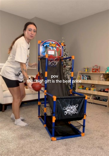 the perfect affordable gift #christmasgiftideas #giftsforkids #screenfreeplay #indoorbasketballhoop #giftsforboys