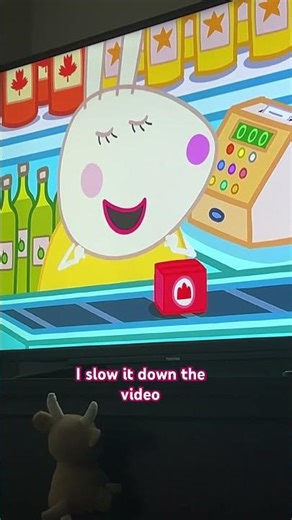 I slow down the Peppa Pig video as 0.5x