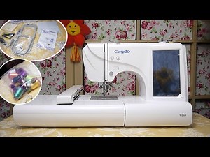 CAYDO Computerized Smart Embroidery Machine CE01 - Unboxing, set up demonstration & review #sewing