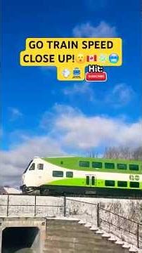 MASSIVE GO Train SPEEDS BY! 🤯🚆🇨🇦❄️🥶💨🔥 #shorts #train