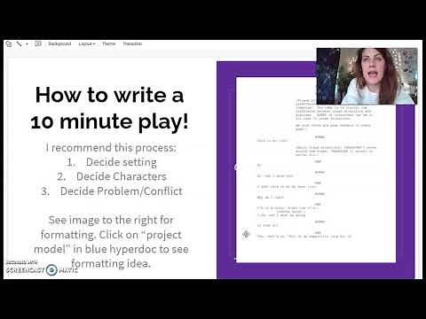 Writing your 10 Minute Play