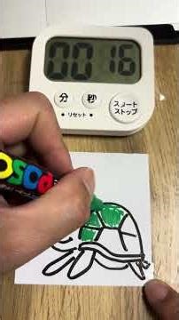 Can I draw this in 60 seconds? #asmr #drawing #turtle