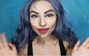 变脸化妆大神dope2111的新作Pixel Face Makeup像素妆