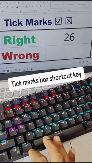 How to Insert Tick Mark & Cross Symbol ✅ ❎ | MS Word Shortcuts #shorts #msword #viral