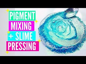 Pigment Slime Mixing + Slime Pressing// Slime Bubble Popping Satisfying Slime ASMR Video Compilation