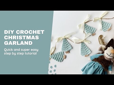 DIY Christmas Decorations | How To Make The Crochet Christmas Tree Garland Pattern