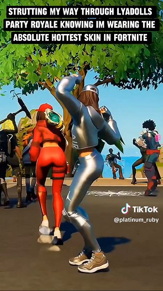 Yep, that's me showing off my bada$$ skin in party royale 🥵🔥@THICCNITE #fortnitecontent #fortniteedit #partyroyale #platinum_ruby
