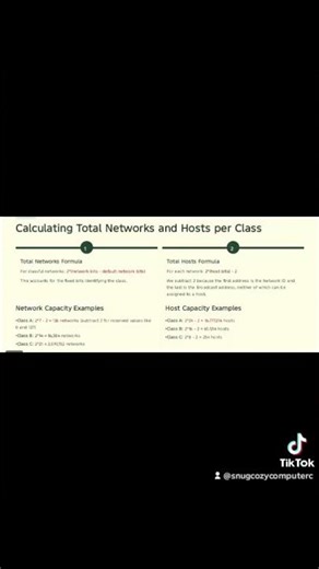 calculate total netwotrks and host