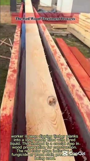 Essential Wood Preservation: Dipping Timber in Red Antiseptic