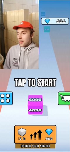 Mobile Game Gameplay with Colorful Blocks and Numbers