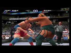 WWF Smackdown! Just Bring It - PS2 Gameplay - Kurt Angle vs Rikishi - Submission Match