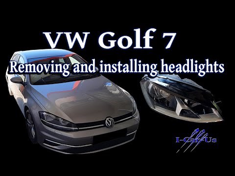 VW Golf 7 remove and install headlights - Tutorial