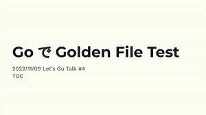 Go で Golden File Test