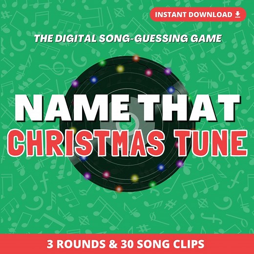 Name That CHRISTMAS Tune Digital Trivia Game | 3 Games & 30 Songs | Holiday Party Game | Music Quiz | Powerpoint - Etsy