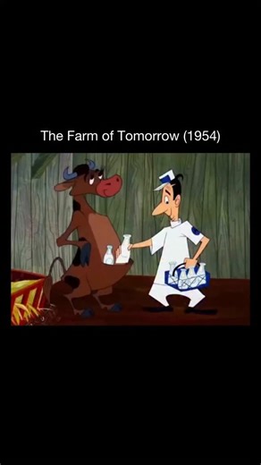 Memory Cartoons on Instagram: "This scene comes from The Farm of Tomorrow, a classic Tex Avery short that hilariously imagines futuristic farming inventions. Using rapid-fire narration and absurd visual exaggeration, the cartoon turns everyday agriculture into a parade of ridiculous, over-engineered gadgets 🚜😄 Fun fact: The Farm of Tomorrow follows the same parody style as The Car of Tomorrow, spoofing 1950s promotional and industrial films that promised a perfect technological future. Tex Ave