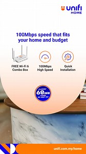 Fast, reliable 100Mbps internet with 3 months FREE! The perfect plan for your home, your budget, your life. | Unifi