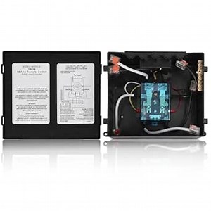 30 Amp ATS Automatic Transfer Switch to RV, Speedboats, Home，120V 30 Amp, Black, Automatic Generator Transfer Relay Switch for Inverter, Shore Power, Generator