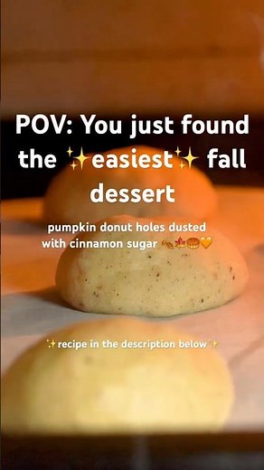 Pumpkin Donut Holes 🍩 Easiest Fall Dessert Ever! #recipe #easybaking #shorts