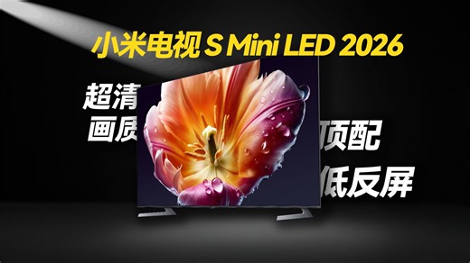低反屏   大师画质引擎！小米 S Mini LED 2026 画质顶流