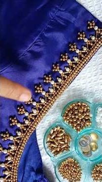 Elegant And Beautiful Aariwork Design #aariwork #embroidery #blousedesign #blouse #shorts #design