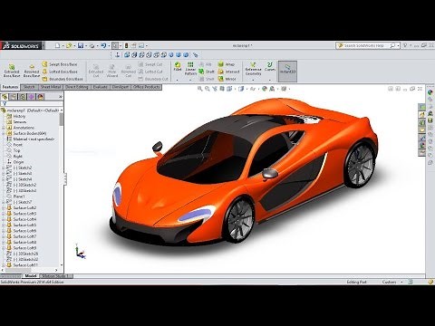 SolidWorks tutorial McLaren P1 car modelling