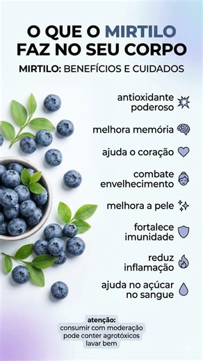 Benefícios do Mirtilo (blueberry) #bemestar #saude