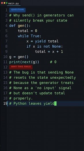 This Python Code Is Wrong: Why send() in generators can silently break your state