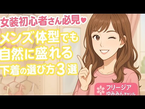女装初心者さん必見👗メンズ体型でも自然に盛れる下着の選び方3選