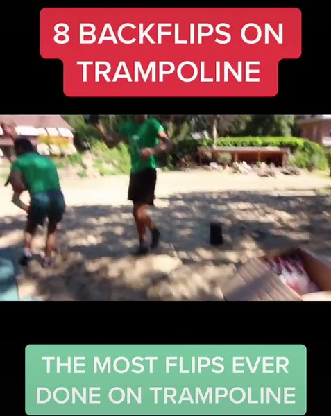 The most flips ever done on a trampoline #octuple #8flips #viral #trampoline #flip #backflip #fyp #insane #dangerous