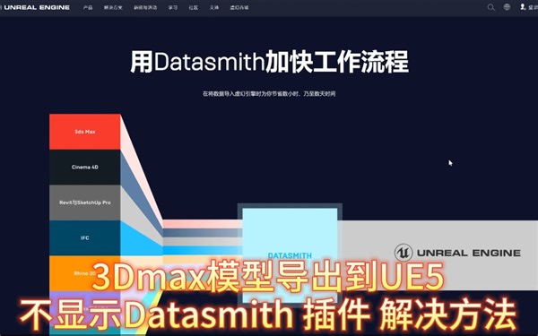 UE5 3Dmax模型导出不显示Datasmith插件 解决方法