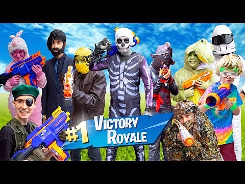Fortnite Battle Royale in Real Life!! - Epic Kids Nerf Video