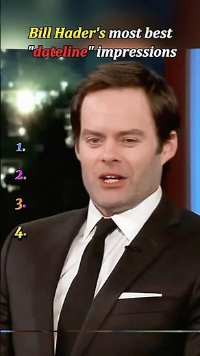 Bill Hader's most BEST "DATELINE" IMPRESSIONS #celebrity #impression #ranking #funny #viral