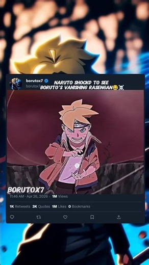SHOCKED TO SEE BORUTO'S VANISHING RASENGAN 😂🤯 ki OP #anime #boruto #shorts