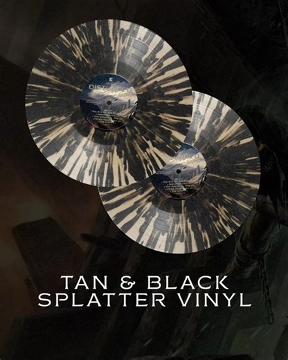 Disturbed on Instagram: "The IMMORTALIZED 10th Anniversary Limited Edition Tan & Black Splatter Vinyl is available now on @Amazon 📀 [🔗 IN STORIES]"