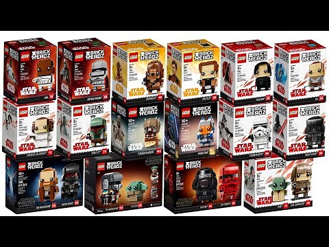 All LEGO Star Wars Brickheadz 2017 - 2023 Compilation/Collection Speed Build