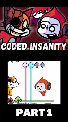 Coded Insanity - Scratch Aethos (PART 1) (canceled build | blocked) (FNF MOD) #shorts