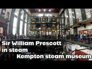 Kempton Steam Museum, Looking round the engines and Sir William Prescott running.