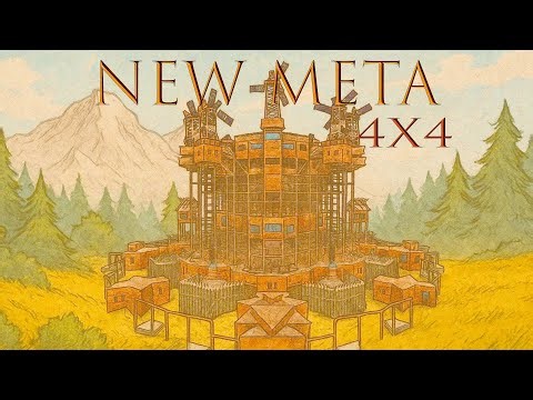META 4X4 Anti-Siege, Sea Wall, Open Core | Rust Base Design 2025