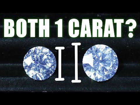 DIAMOND CARAT EXPLAINED with SIZE COMPARISONS! Why Most 1 Carat Diamonds Are Different Sizes!!