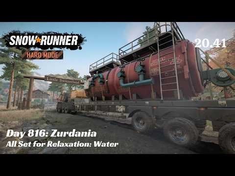 SnowRunner Hard Mode - R20 E41 - All Set For Relaxation - Water