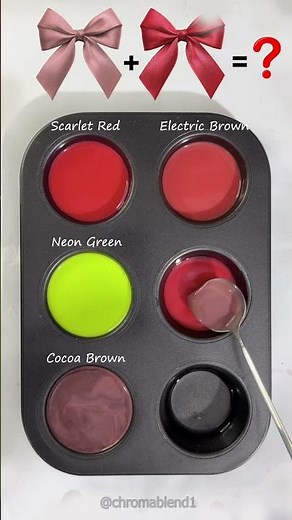 Mixing Scarlet Red, Neon Green & Cocoa Brown… This Looks Unexpected 😮