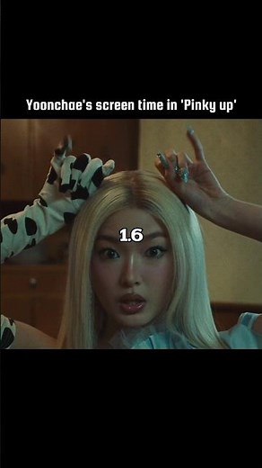 Yoonchae's screen time in 'PINKY UP'😱 #katseye #yoonchae #shorts #viral #trend #trending #screentime